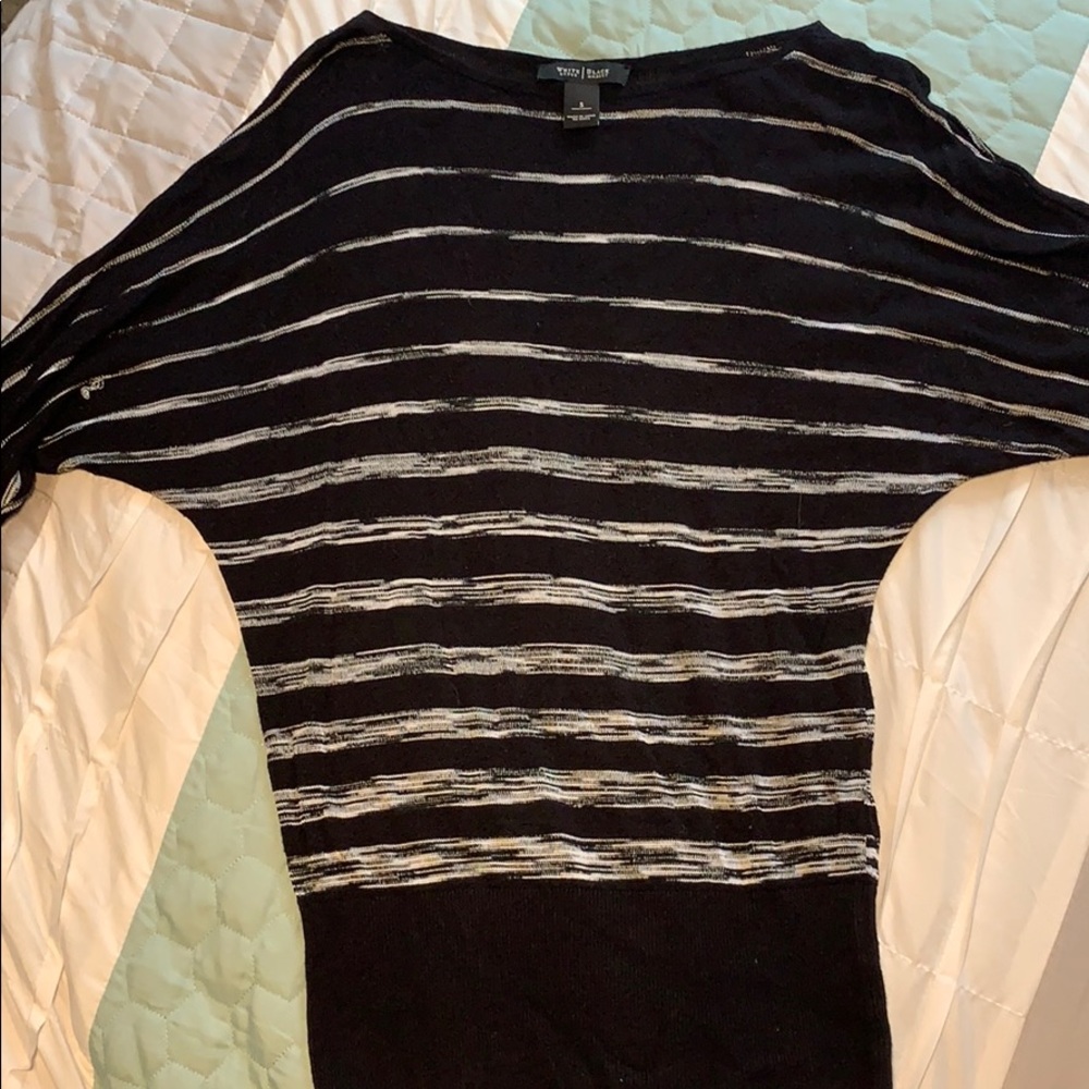 Black and white blouse